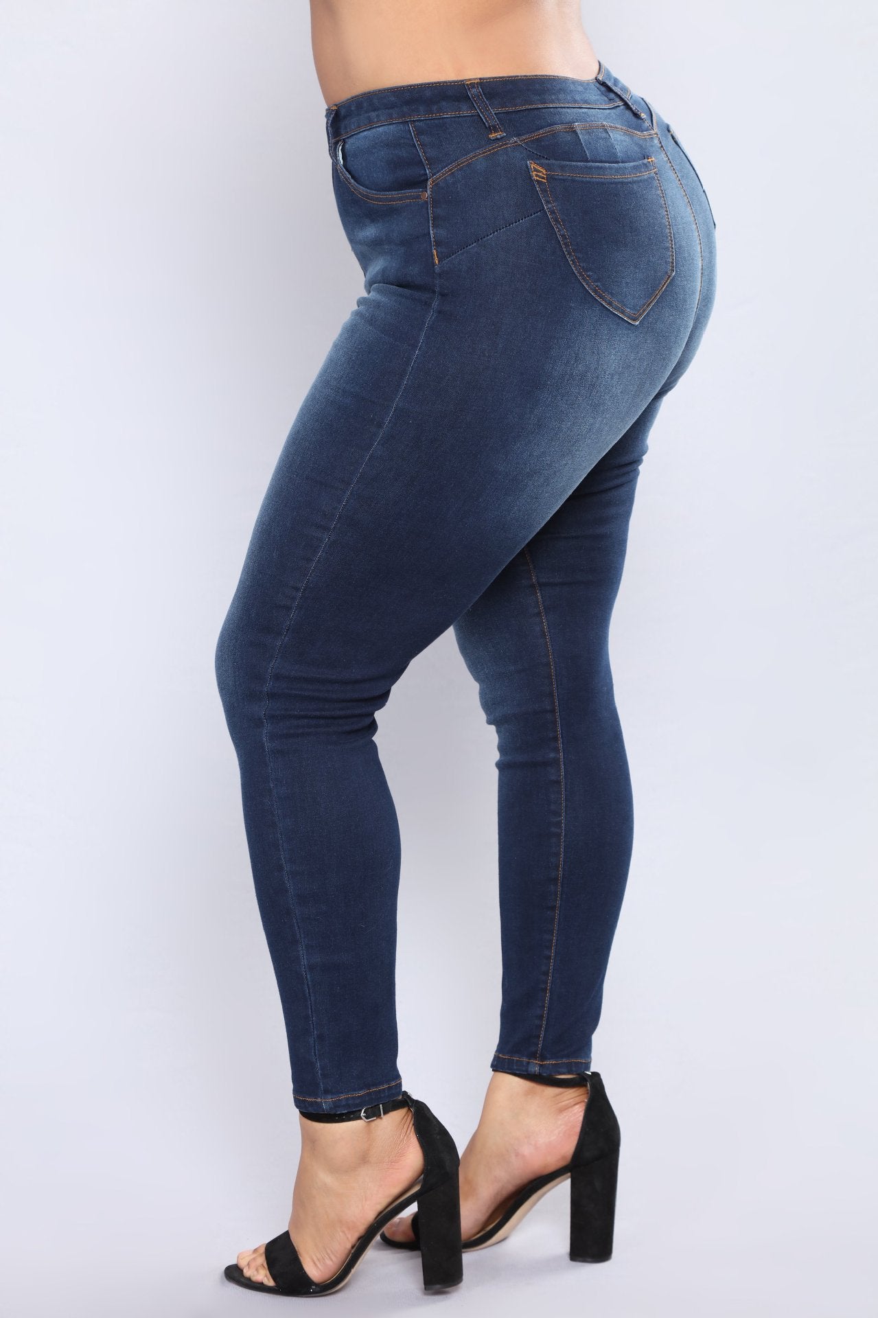 High Waist Stretch Slimming Denim Skinny Pants