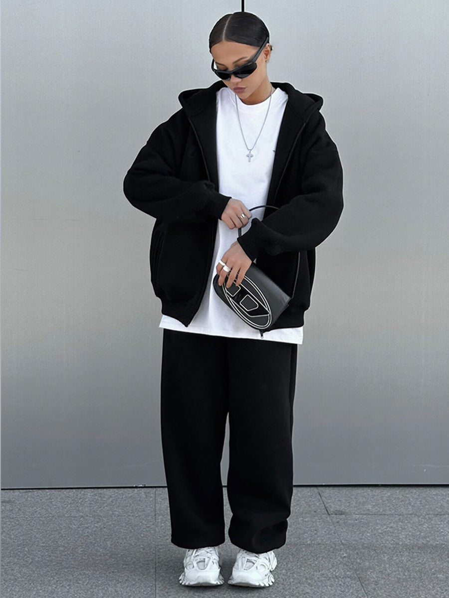 Polar Fleece Sweater Two Piece Set
