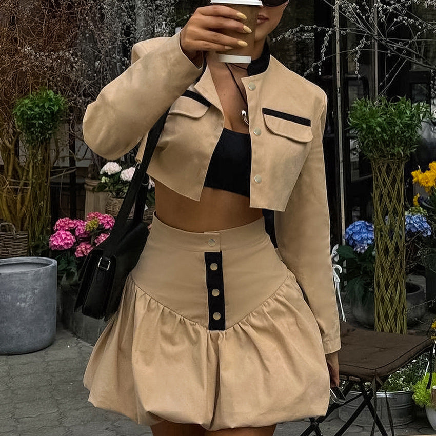 Windbreaker Two Piece Skirt Set