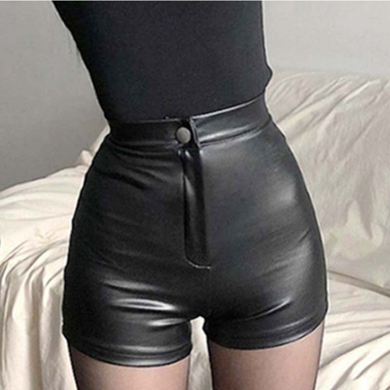 Faux Leather Casual Pants