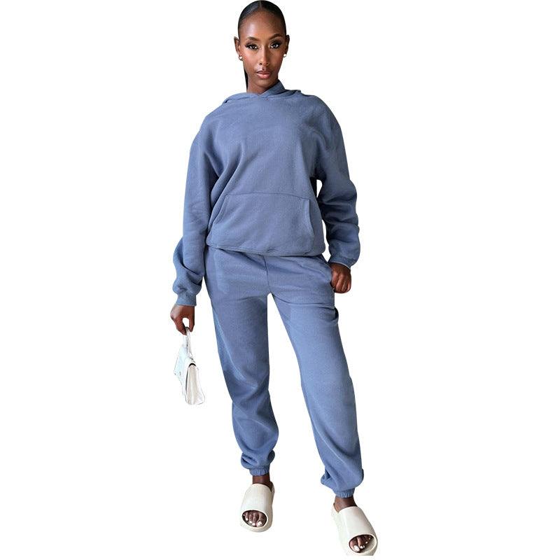 Long Sleeve Hooded Fleece Lined Sweater set