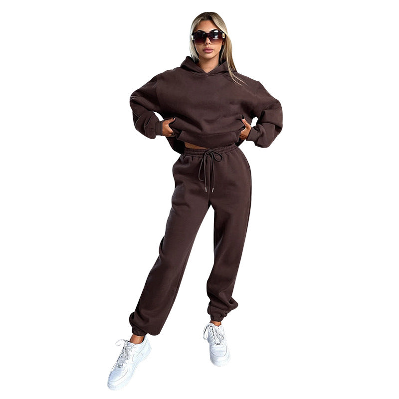 Long Sleeve Hooded Fleece Lined Sweater set