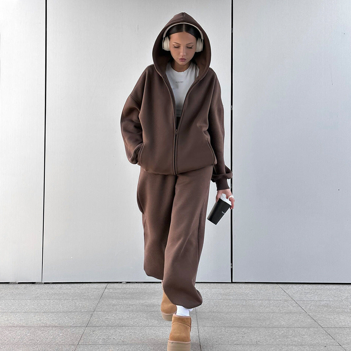 Polar Fleece Sweater Two Piece Set