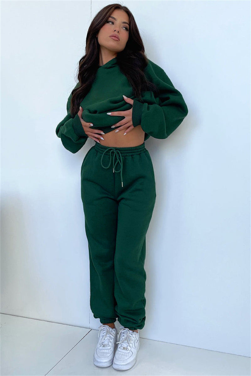 Long Sleeve Hooded Fleece Lined Sweater set