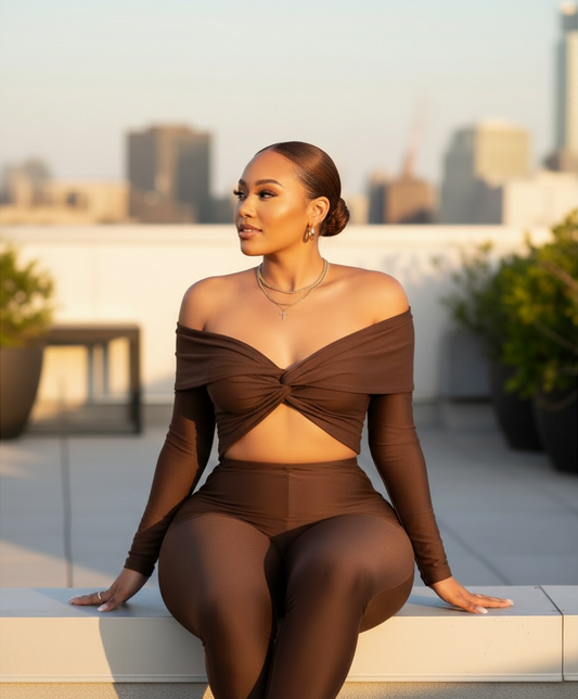 High Waist Long Sleeve Jumpsuit