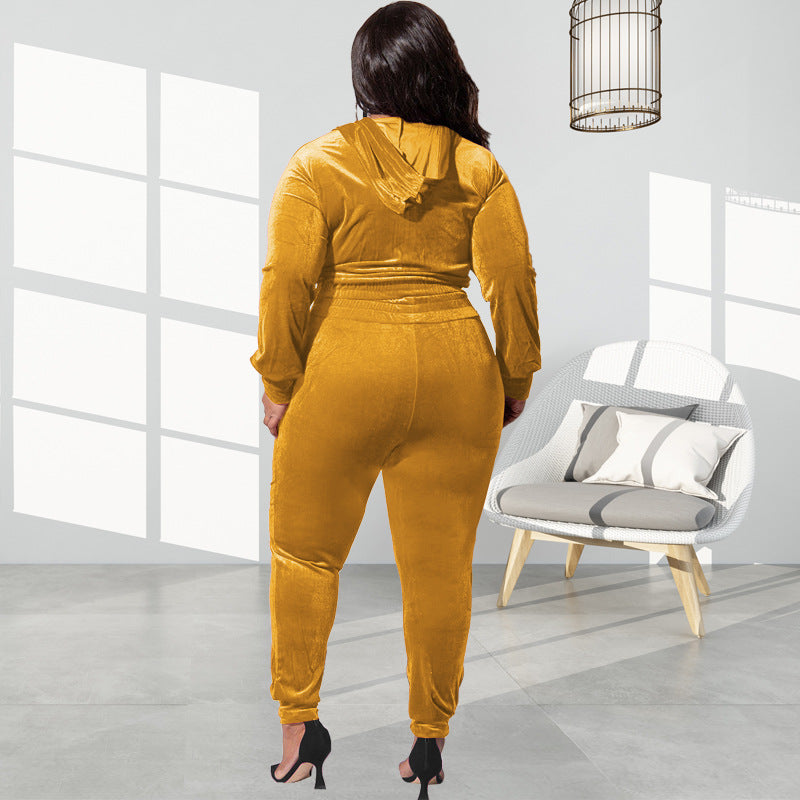 Velvet Slim Fit Two Piece Set