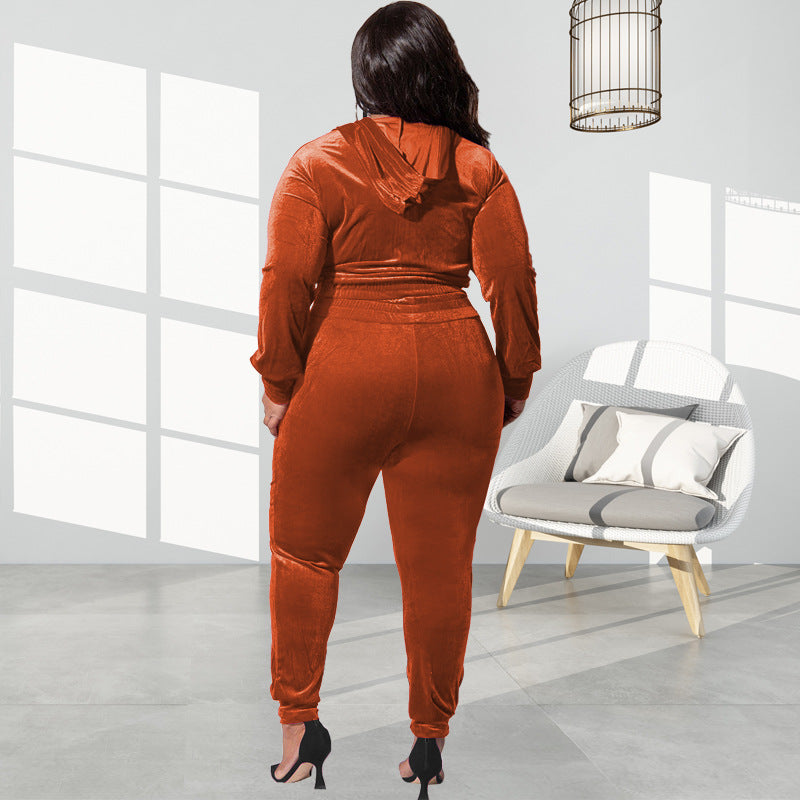 Velvet Slim Fit Two Piece Set