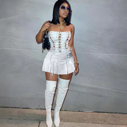 Cutout Eyelet Sleeveless Dress