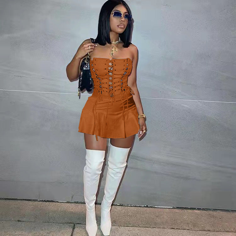 Cutout Eyelet Sleeveless Dress
