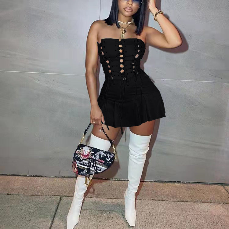 Cutout Eyelet Sleeveless Dress