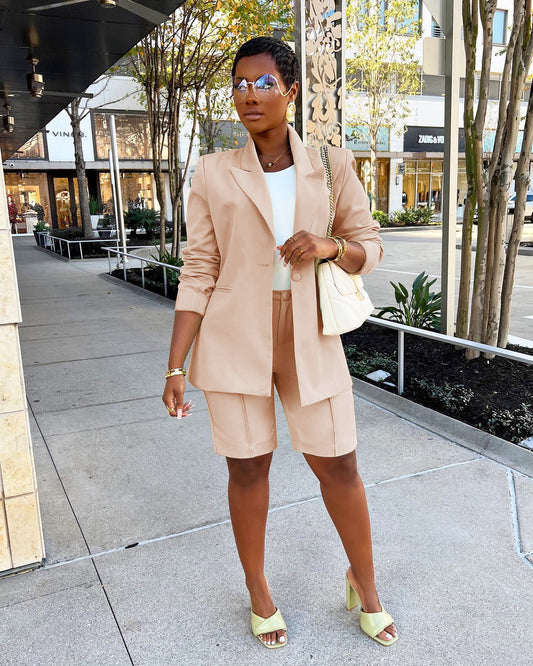 Suit Shorts Jacket Two-Piece Set