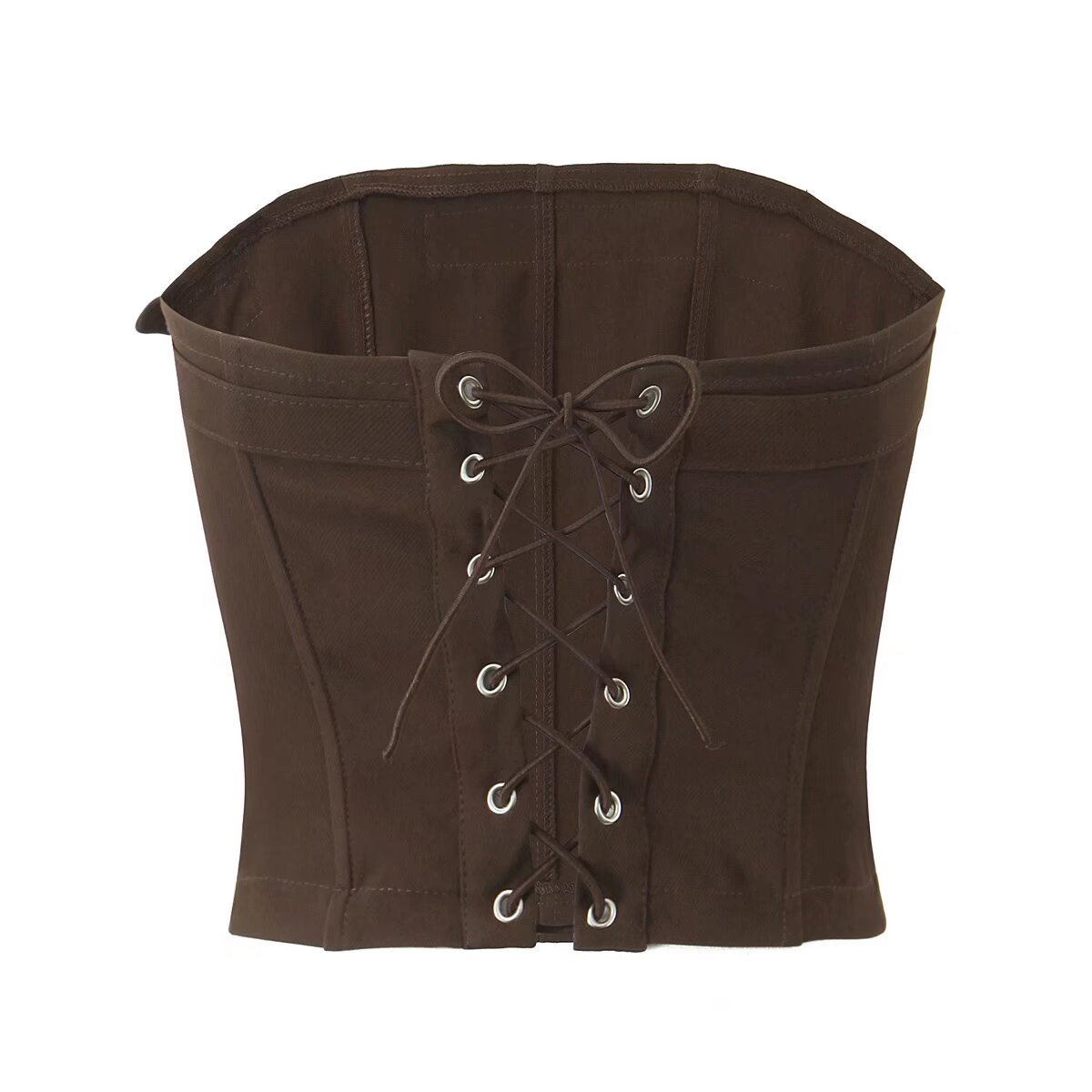 Tube Top Vest Pleated Skirt Set