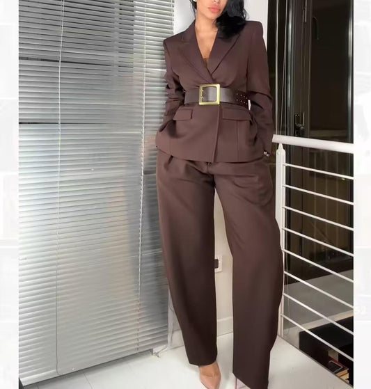 Three Piece Jacket Short Skirt Or Pants Set