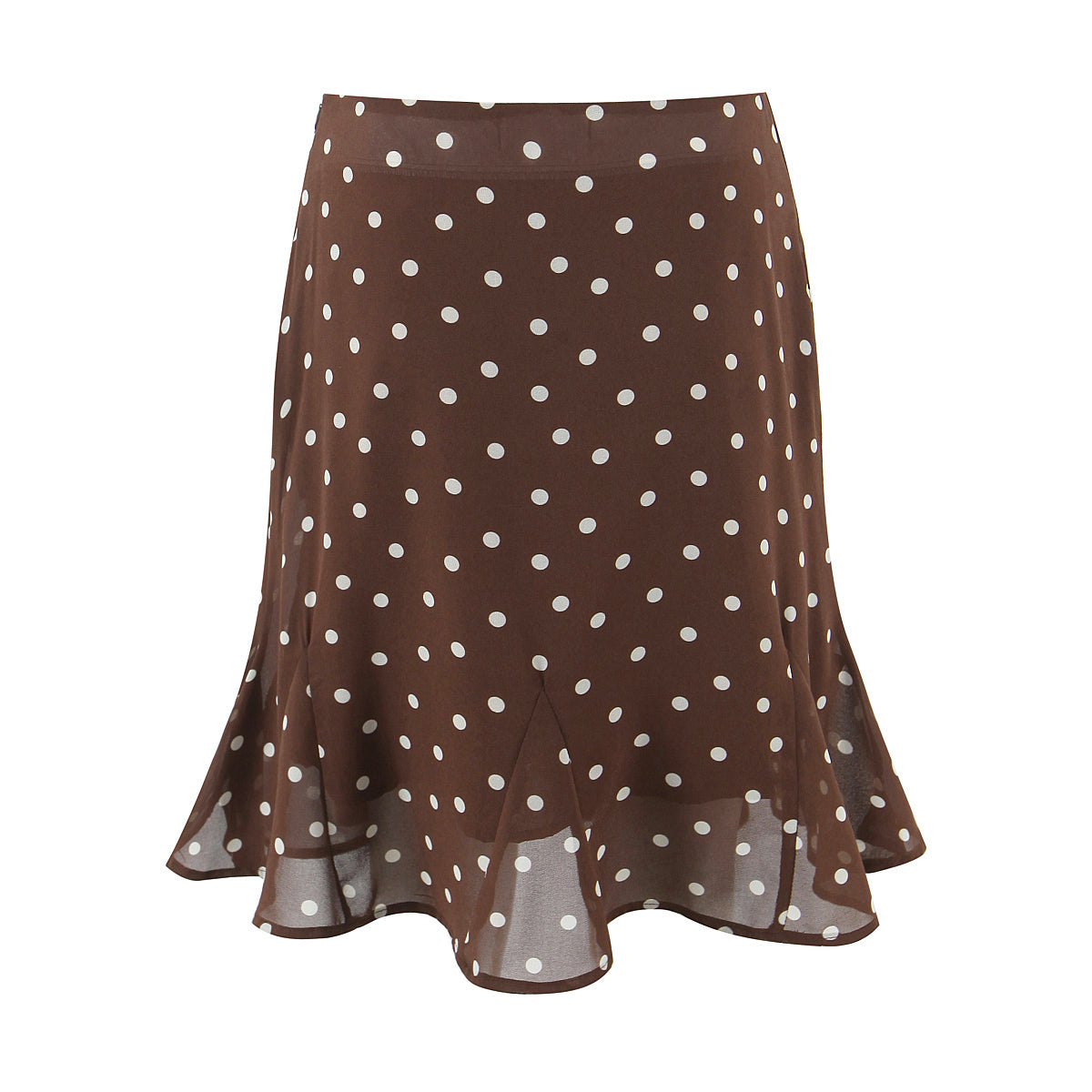 Lace Polka Dot Ruffled Skirt Set