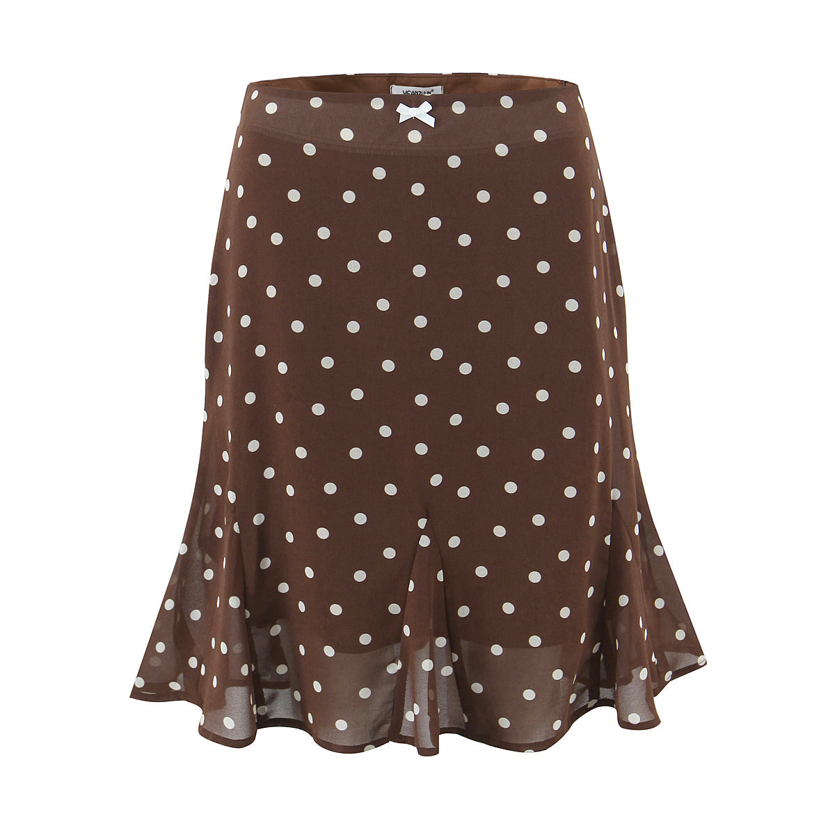 Lace Polka Dot Ruffled Skirt Set