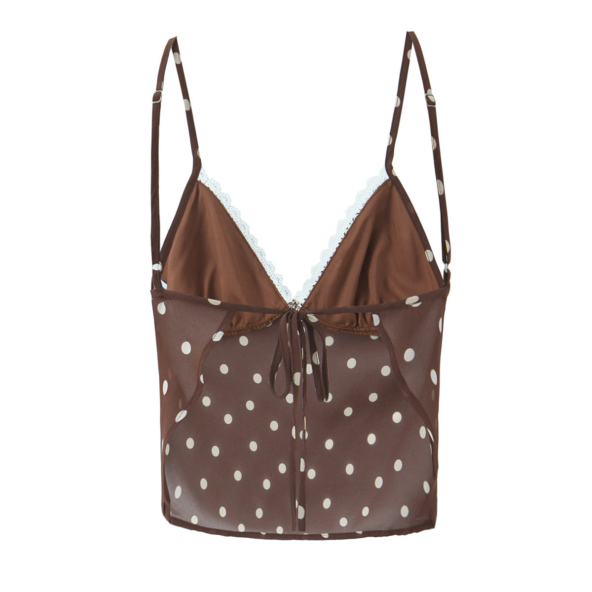 Lace Polka Dot Ruffled Skirt Set