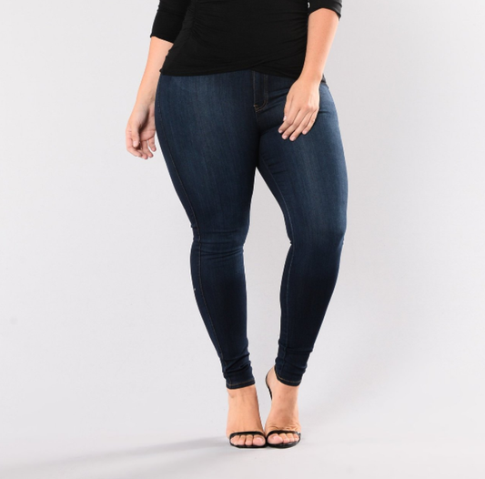 High Waist Stretch Slimming Denim Skinny Pants