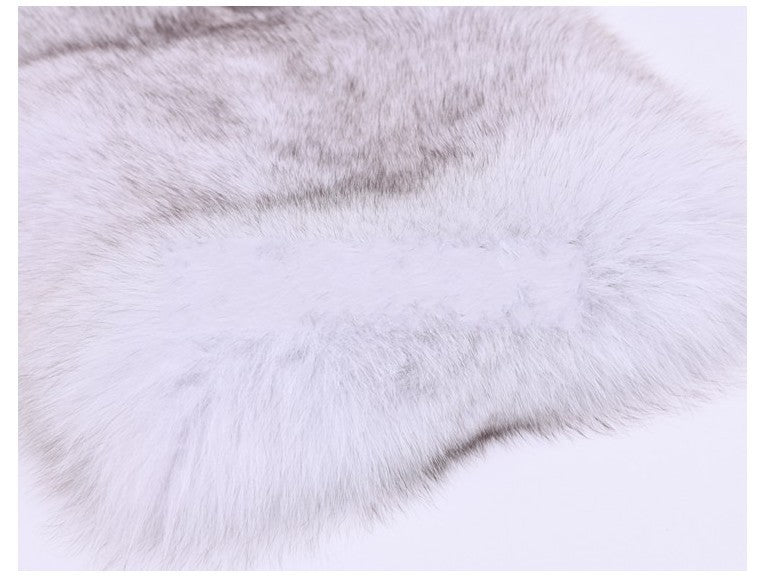 Faux Fur Hooded Mid-Length Coat