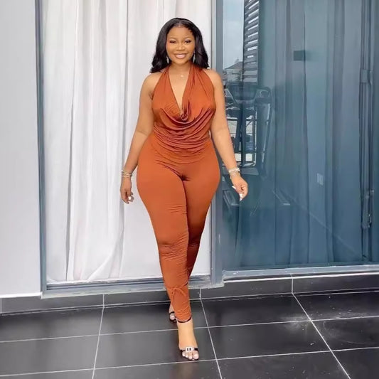 Halter Backless Two Piece Set