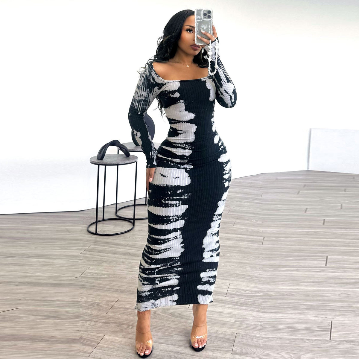 Printed Bodycon Dress
