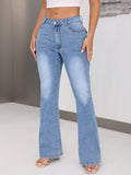 Straight Leg Slimming High Elastic Jeans
