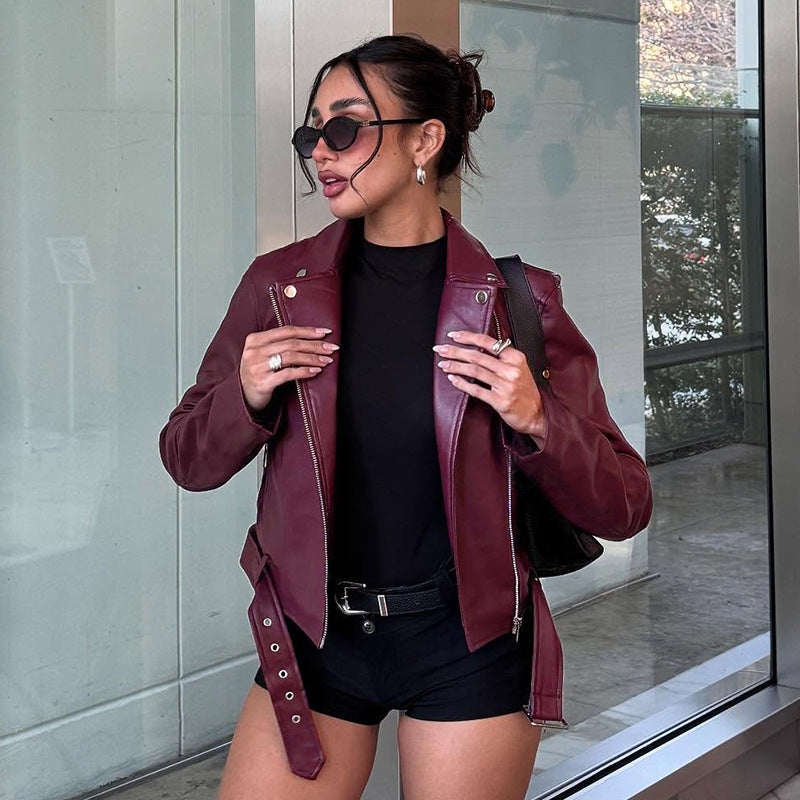 Retro Faux Leather Jacket