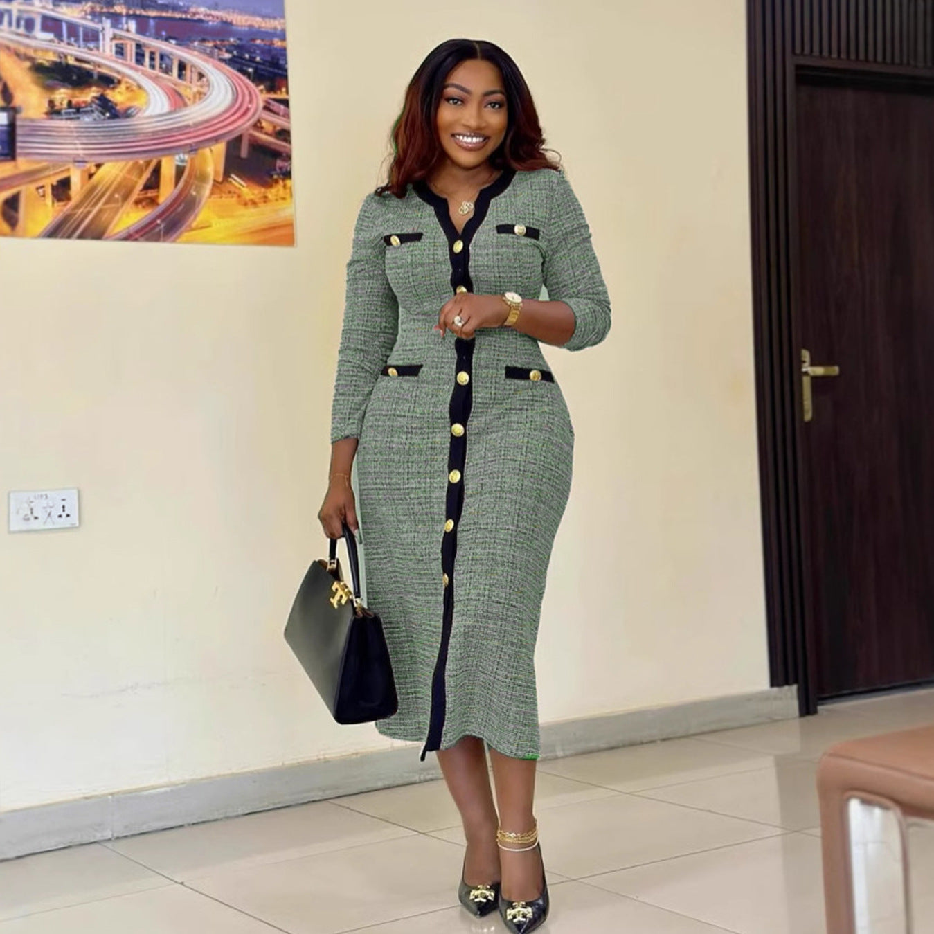 Knitted Classic Slim Fit Dress