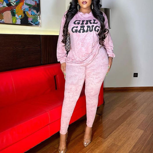 Tie Dyed Printed Long Sleeve Set