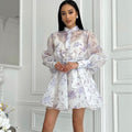 Elegant Lace Printed A line Cami Dress
