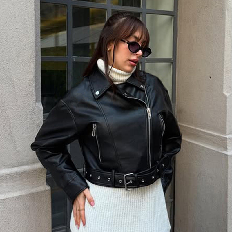 Retro Faux Leather Jacket