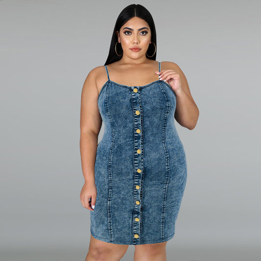 Denim Sleeveless  Dress