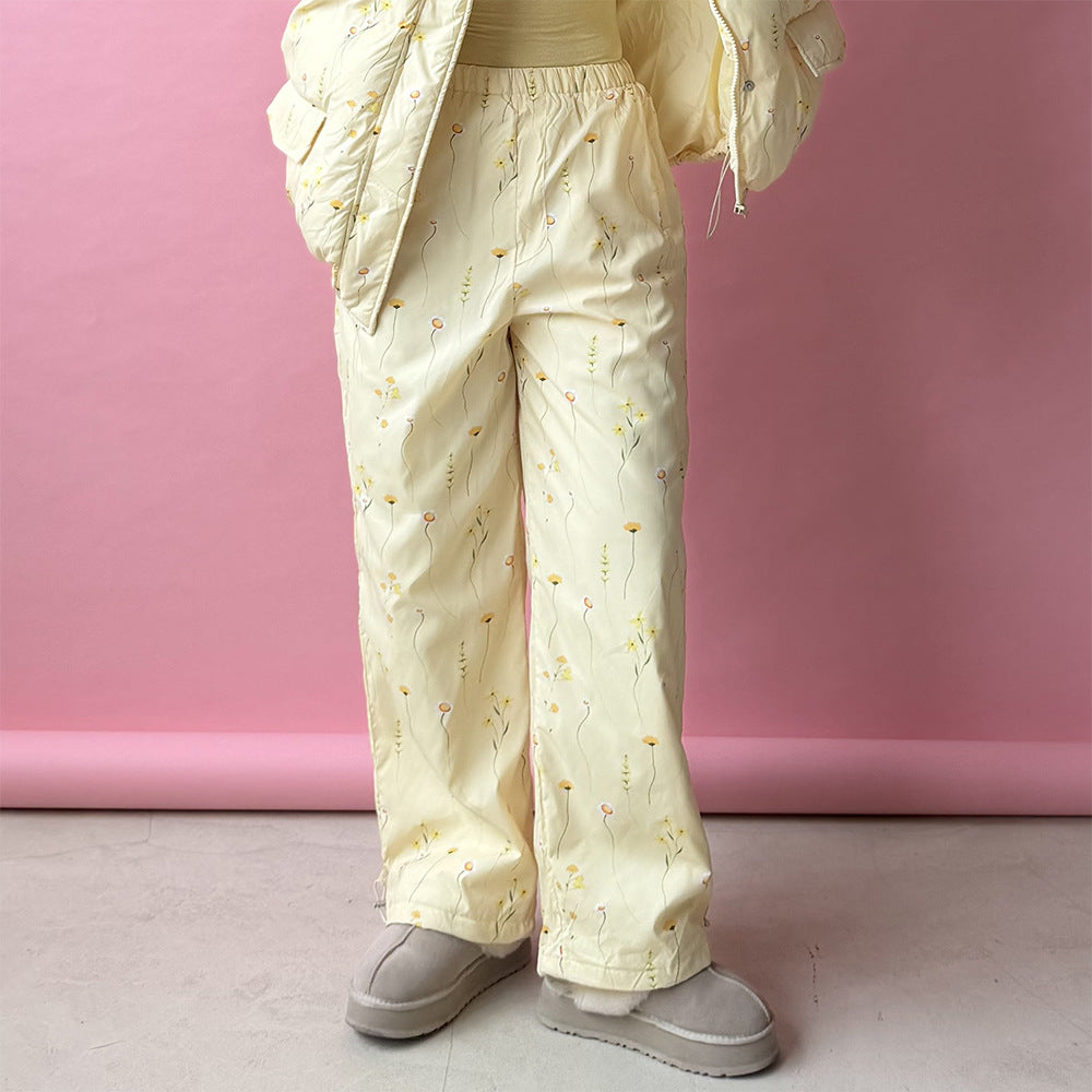 Yellow Floral Trousers