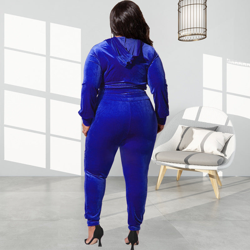 Velvet Slim Fit Two Piece Set
