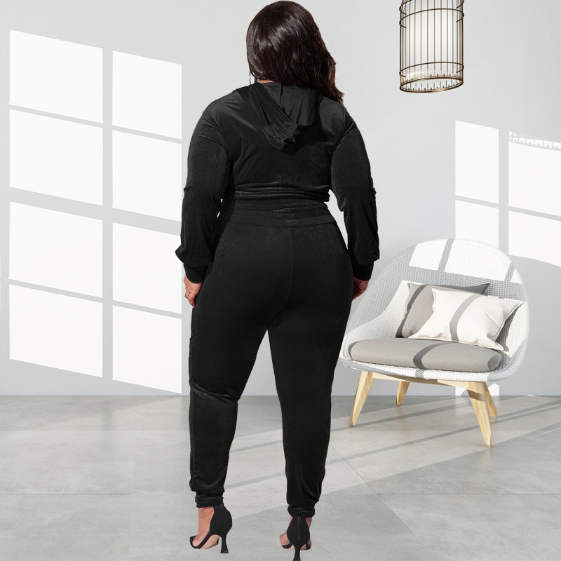Velvet Slim Fit Two Piece Set