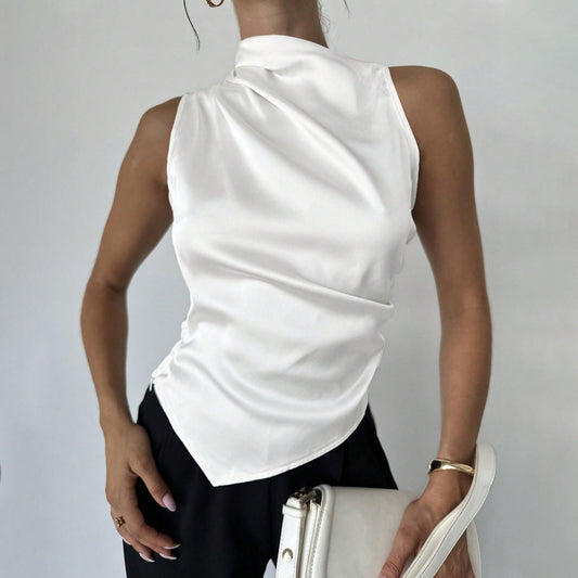 Satin Sleeveless Top