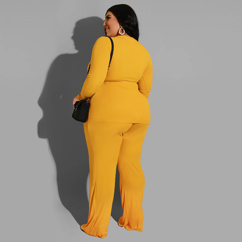 Knitted Casual Two-Piece Suit