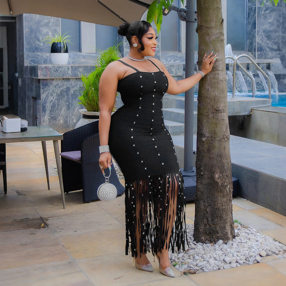 Fringed Bubble Beads Dress