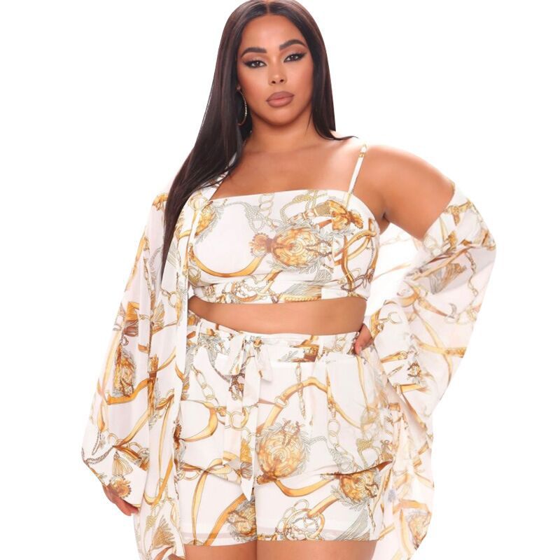Casual Three Piece Short Set