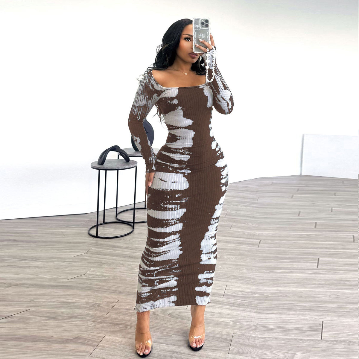 Printed Bodycon Dress