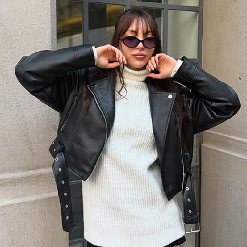 Retro Faux Leather Jacket