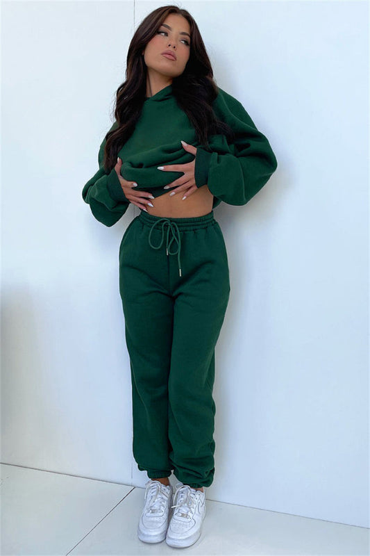 Long Sleeve Hooded Fleece Lined Sweater set