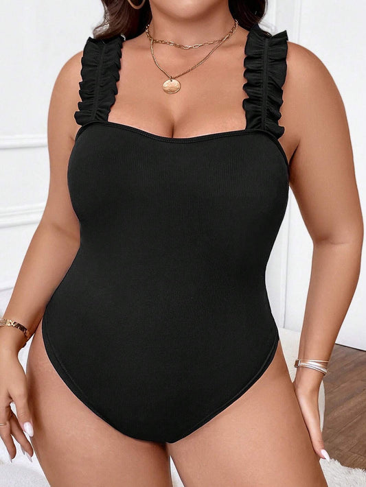 Ruffled Slimming Bodysuit