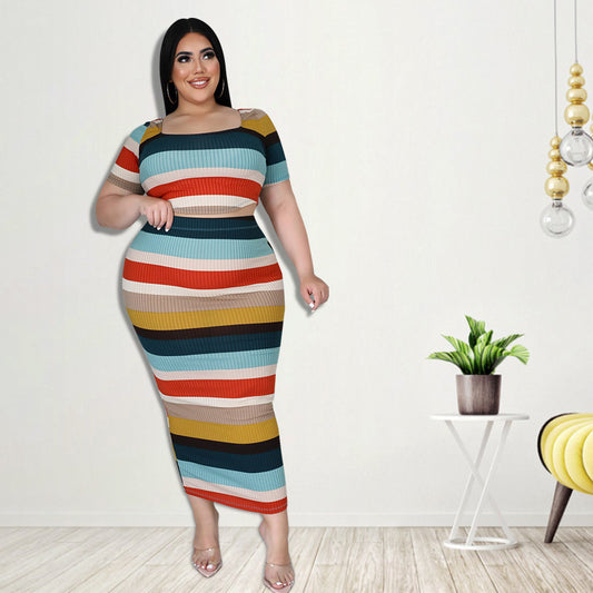 Horizontal Two-Piece Dress